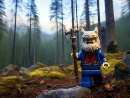 a épico busca do Lego aventureiros ai generativo foto