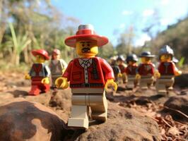 a épico busca do Lego aventureiros ai generativo foto