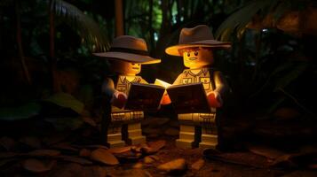 a épico busca do Lego aventureiros ai generativo foto