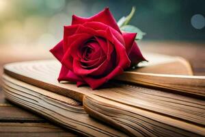 foto papel de parede a livro, a rosa, a livro, a rosa, a livro, a rosa. gerado por IA