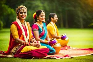 indiano Casamento fotografia dentro Bangalore. gerado por IA foto