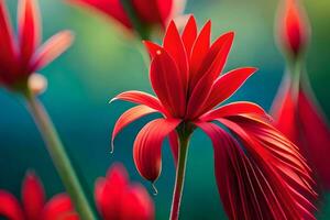 vermelho flor, vermelho flor, vermelho flor, vermelho flor, vermelho flor, vermelho flor, vermelho. gerado por IA foto