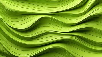 isto vibrante, abstrato padronizar do verde ondulado linhas invoca uma sentido do movimento e energia, criando uma cativante visual celebração, ai generativo foto