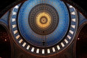 mesquita cúpula com espaço para escrita. generativo ai foto