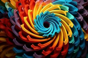 dinâmico 3d espiral padronizar fundo. generativo ai foto