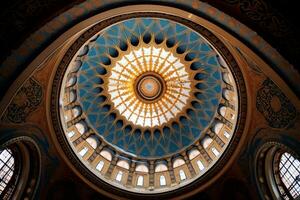 mesquita cúpula com espaço para escrita. generativo ai foto