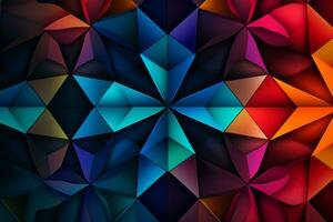 vibrante geométrico padrões. generativo ai foto