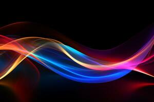 colorida abstrato redemoinho luz trilha onda ai generativo foto