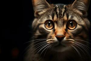 brincalhão gato perfeito face e olhos altamente detalhado ai generativo foto