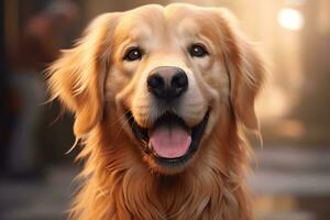 brincalhão cachorro perfeito face e olhos altamente detalhado ai generativo foto