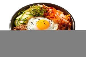 estoque foto do bibimbap Comida fotografia estúdio luz ai gerado