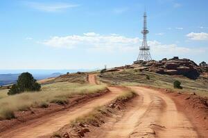 comunicação torre visível a partir de longe profissional publicidade fotografia ai gerado foto