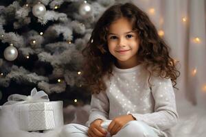 Natal do uma menina ou garoto. generativo ai. foto