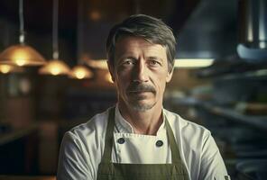 masculino culinária chefe de cozinha. gerar ai foto