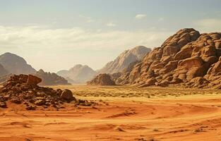 panorâmico imagem do a africano deserto formação. foto