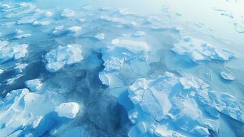 aéreo Visão do intrincado gelo floe padrões foto