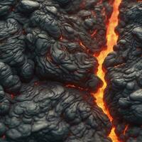 ai gerado contente. inferno desencadeado a fogosa poder do uma vulcânico erupção foto