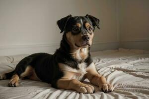 patastivamente adorável uma cativante retrato do uma fofa cachorro. ai gerado. foto