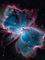 celestial sinfonia explorando a mistérios do a nebulosa. ai gerado. foto