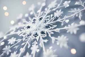 transformar seu espaço com deslumbrante floco de neve parede decalques. ai gerado. foto