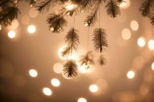 celestial elegância anjo cabelo árvore decorações para uma mágico Natal. ai gerado. foto