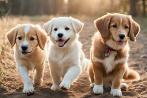 fotos do popular animal cachorros raça. ai generativo