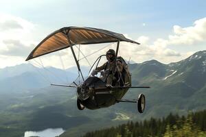 embarcar em uma Alto vôo aventura, descobrir a maravilhas do aviação, a partir de carga jatos para vintage aviões, luxo privado jatos para militares helicópteros. ai generativo foto