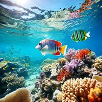 mergulho para dentro a colorida mundo do aquático fotografia de uma renomado animais selvagens fotógrafo. ai generativo foto