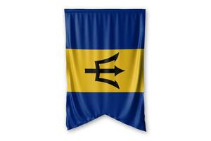 barbados bandeira e branco fundo. - imagem. foto