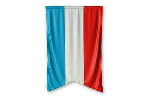 Luxemburgo bandeira e branco fundo. - imagem. foto