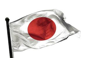 Japão bandeira em uma branco fundo. - imagem. foto