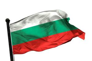 Bulgária bandeira em uma branco fundo. - imagem. foto
