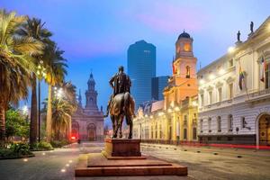 Praça das Armas em Santiago foto