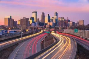 minneapolis city downtown skyline eua foto