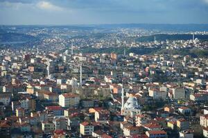 arial Visão do Istambul ásia lado urbano construção blocos foto