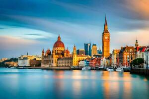 a cidade do Budapeste, Hungria. gerado por IA foto