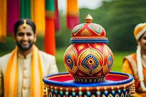 indiano Casamento decoração Ideias. gerado por IA foto