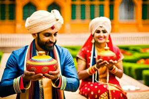 indiano Casamento fotografia dentro Jaipur. gerado por IA foto