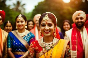 indiano Casamento dentro Bangalore. gerado por IA foto