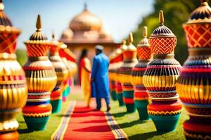 indiano Casamento decoração Ideias. gerado por IA foto