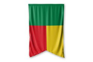 benin bandeira e branco fundo. - imagem. foto