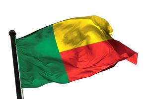 benin bandeira em uma branco fundo. - imagem. foto