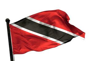 Trinidad e Tobago bandeira em uma branco fundo. - imagem. foto