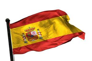 Espanha bandeira em uma branco fundo. - imagem. foto