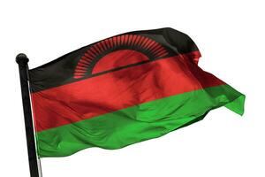 malawi bandeira em uma branco fundo. - imagem. foto