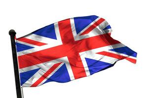 Reino Unido bandeira em uma branco fundo. - imagem. foto