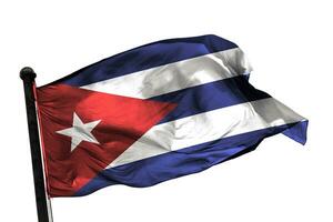 Cuba bandeira em uma branco fundo. - imagem. foto