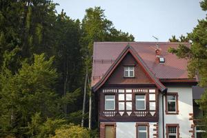 casa de fazenda com arquitetura alemã antiga foto