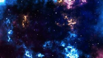 ciclo aurora galáxia animação. ficção científica galáxia fantasia viagem através espaço. Estrela campo mosca através dentro uma espaço galáxia dentro grande estrondo. abstrato ficção científica vídeo com espaço. Sombrio zona colorida foto