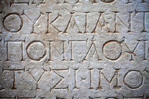 símbolos históricos assinam alfabetos do antigo Egito foto